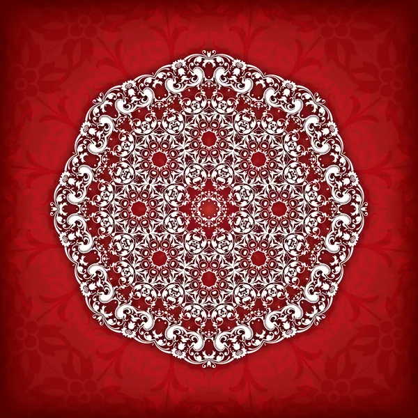 Abstract vector cirkel floral decoratieve rand. — Stockvector