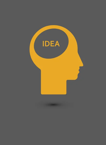 Human head creating a new idea. Creative Idea. vector. — Stock Vector