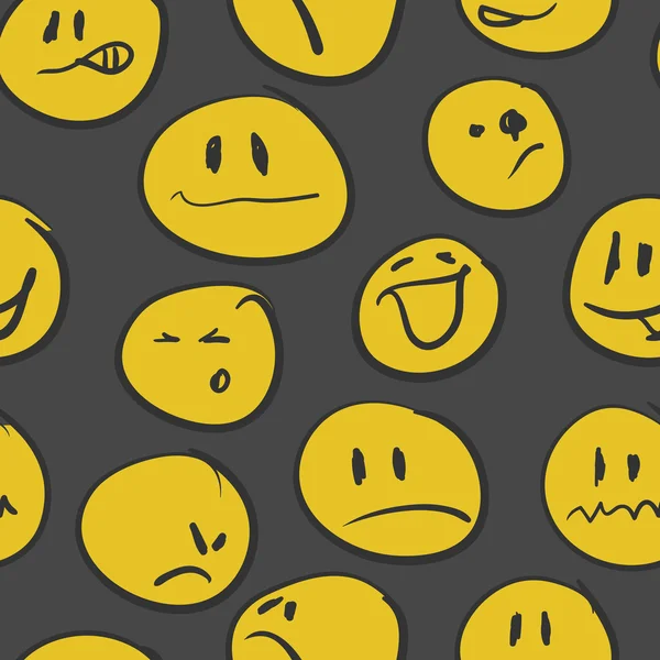 Conjunto de emoticones dibujados a mano. Vector eps8 — Archivo Imágenes Vectoriales