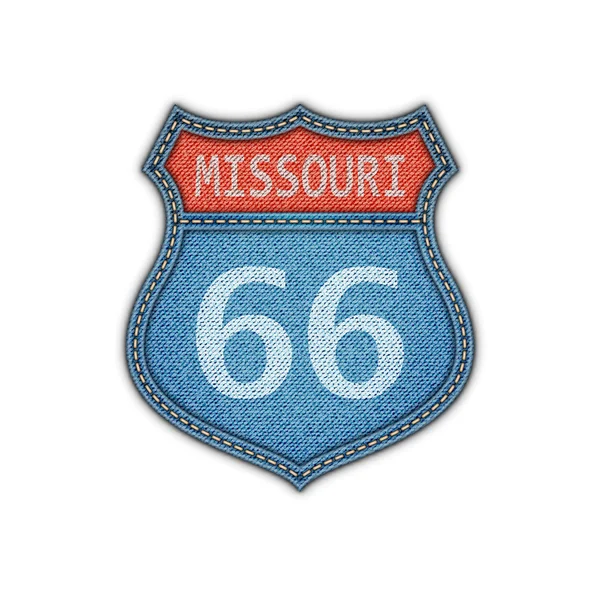 Route 66 Road Sign — Stock Vector