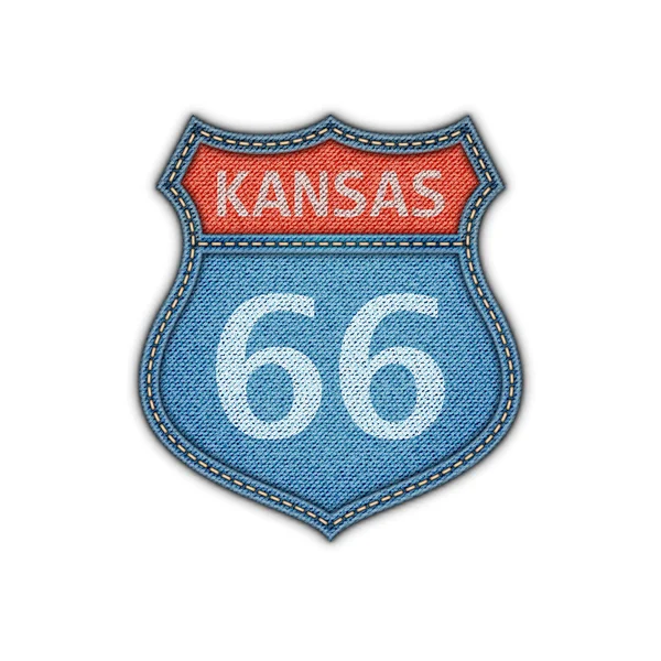 Route 66 Road Sign — Stock Vector