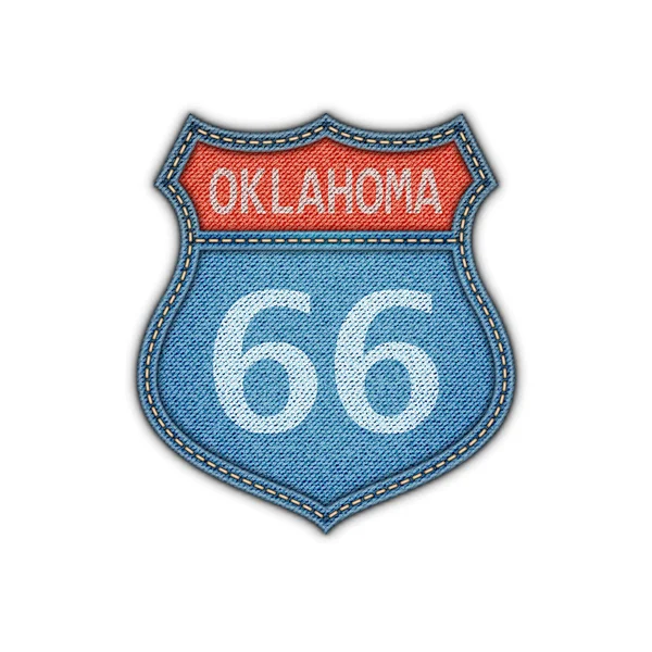 Route 66 Road Sign — Stock Vector