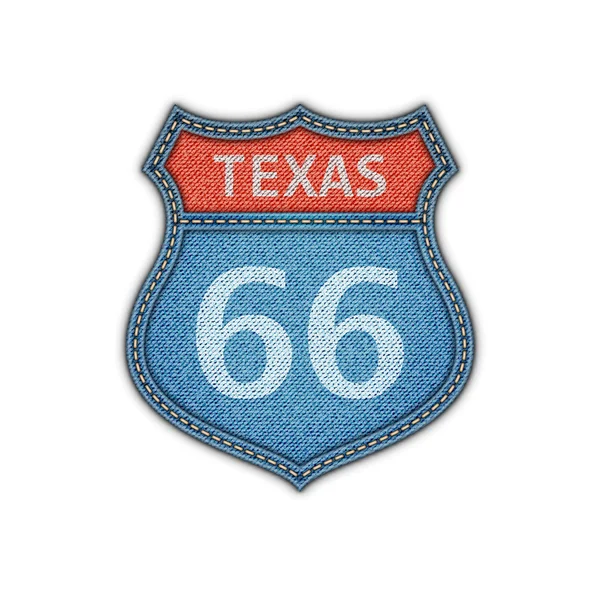 Route 66 Road Sign — Stock Vector