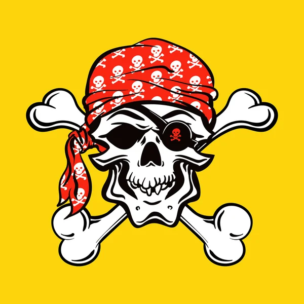 Piratenschädel — Stockvektor