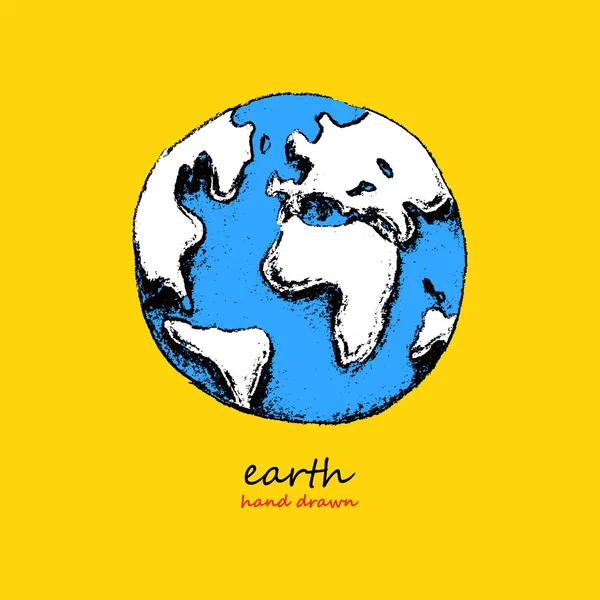 Earth ručně tažené vektorové ilustrace — Stockový vektor