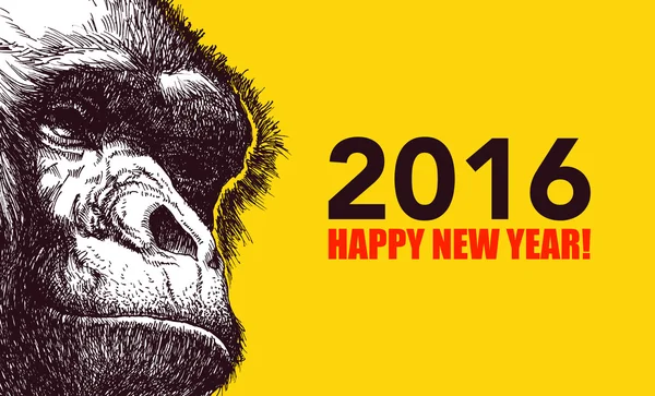 L'anno della scimmia . — Vettoriale Stock