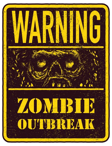 Affiche Éclosion de zombies . — Image vectorielle