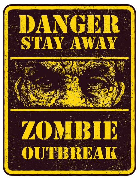 Affiche Éclosion de zombies . — Image vectorielle