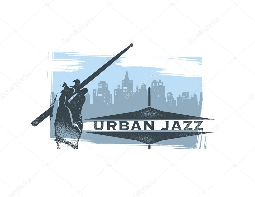 Urban jazz Art concept Vector background