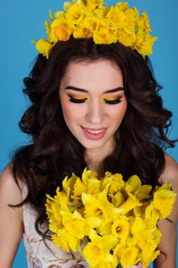 Nergis çiçek buket bahar kraliçesi