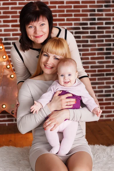 Grandmother, mother and granddaughter — Stock Photo, Image