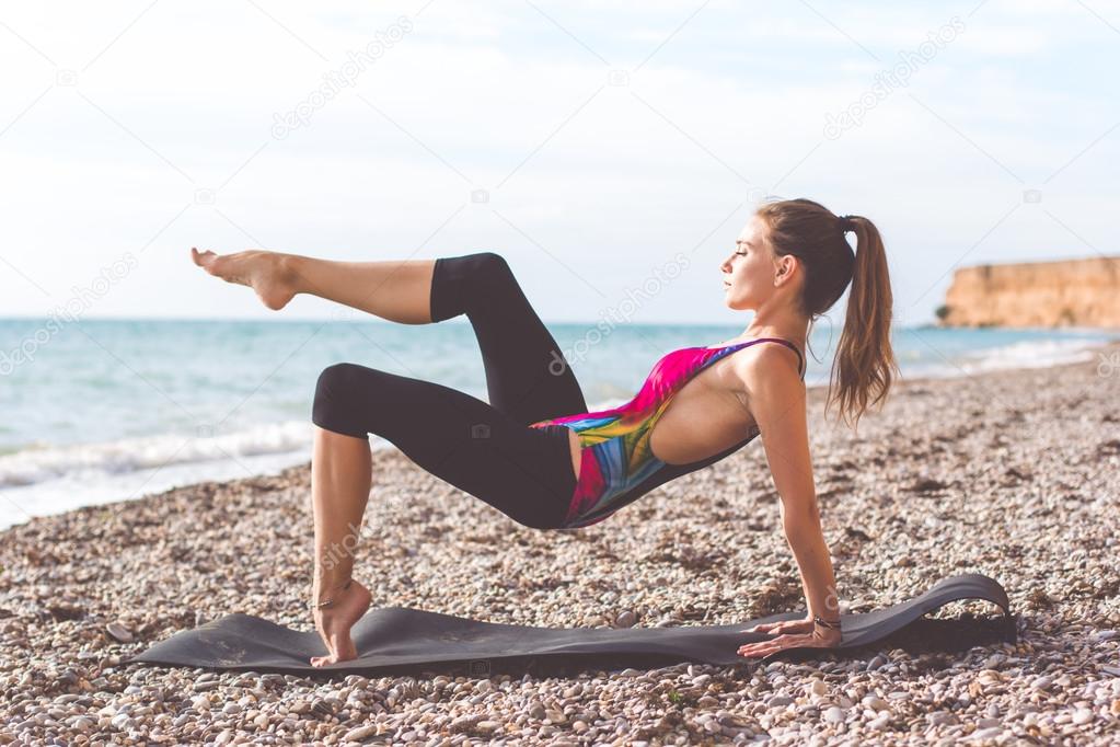 women in yoga positions