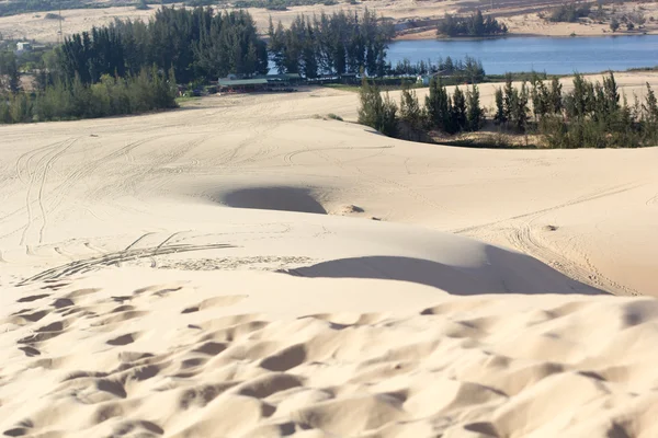 Textura de areia em Phan Thiet, Vietnã — Fotografia de Stock