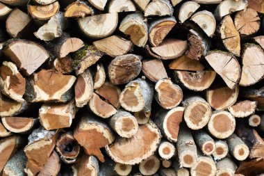 Yakacak odun günlükleri, arka plan yığılmış