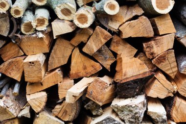 Yakacak odun günlükleri, arka plan yığılmış