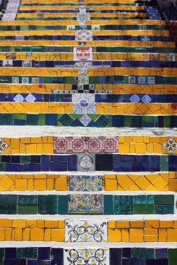 Escadaria Selaron, Rio de Janeiro renkli merdiven