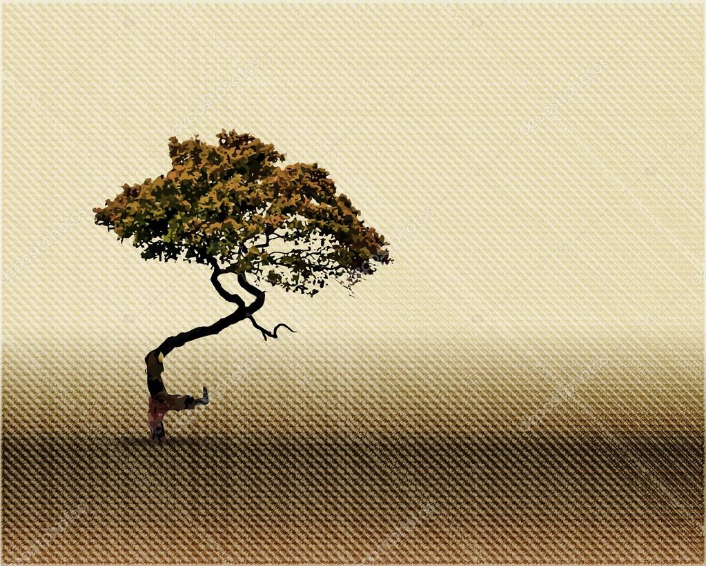vintage tree silhouette