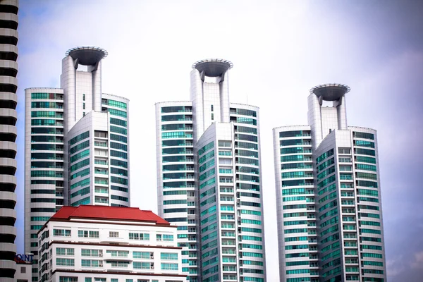 windows of office buildings, cool business background in Bangkok