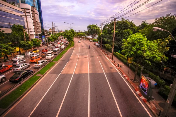 BANGKOK, THAILAND, 4 AUGUST 2014, Traffic on a road in the city centre