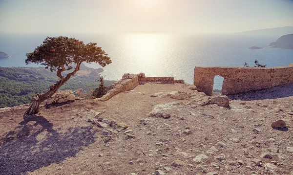 Rhodos väderkvarnar Foto — Stockfoto