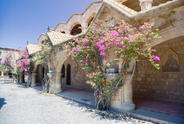 Monastero sul Monte Filerimos a Rodi — Foto Stock