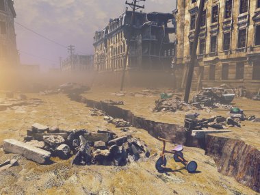 bir şehir kalıntıları