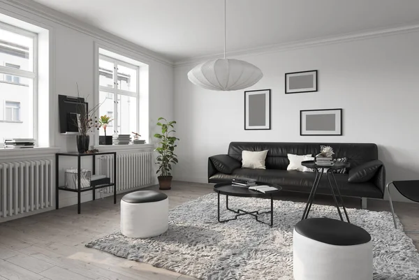 Modern Wooninterieur Begrip Illustratie — Stockfoto