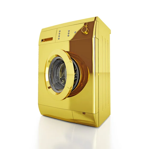 Arany mosógép — Stock Fotó