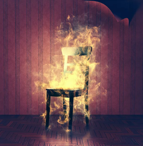 Спалювання стілець — стокове фото