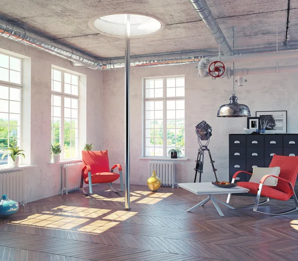 Det moderna loft inre — Stockfoto