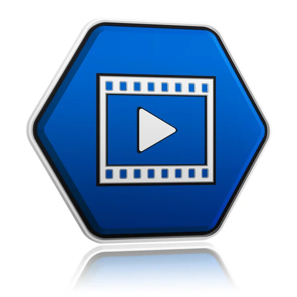 Knop ondertekenen de videospeler — Stockfoto