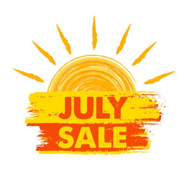 labe Temmuz satış Paz Üye, sarı ve turuncu ile çizilmiş