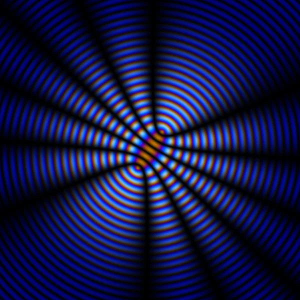 Abstrakte weiß-blaue konzentrische Spirale — Stockfoto