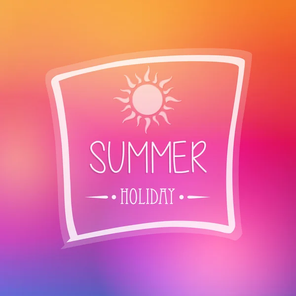 Sommerurlaub mit Sonne im Rahmen, Vektor — Stockvektor