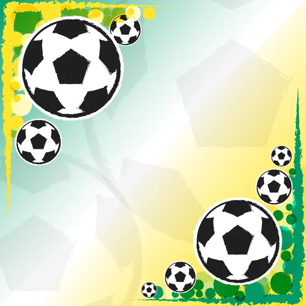 Football balls background, vector — Stock Vector