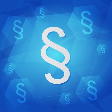 paragraf işaretleri mavi arka plan, düz tasarım, vektör