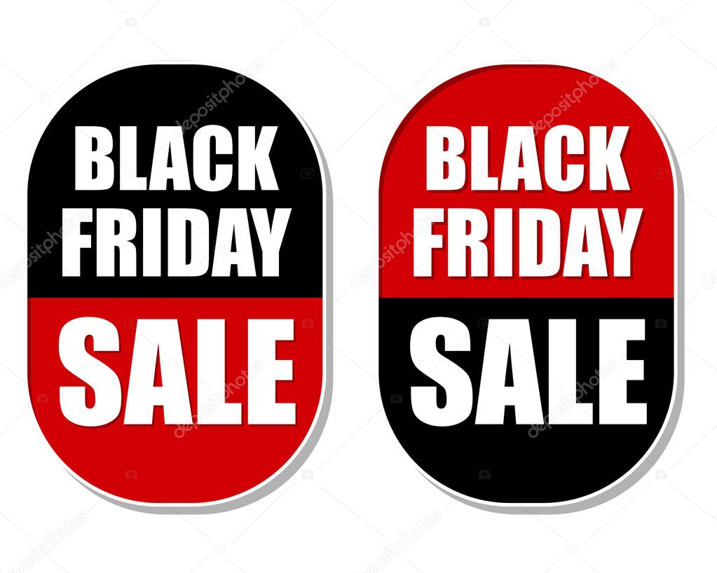 Black friday sale labels, vector