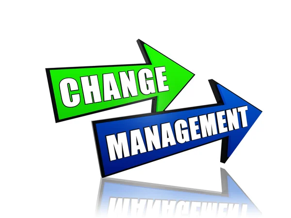 Change management in arrows — Stock Photo, Image