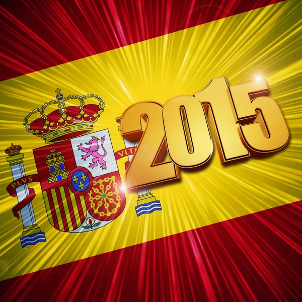 2015 - Spanish flag — Stock Photo, Image