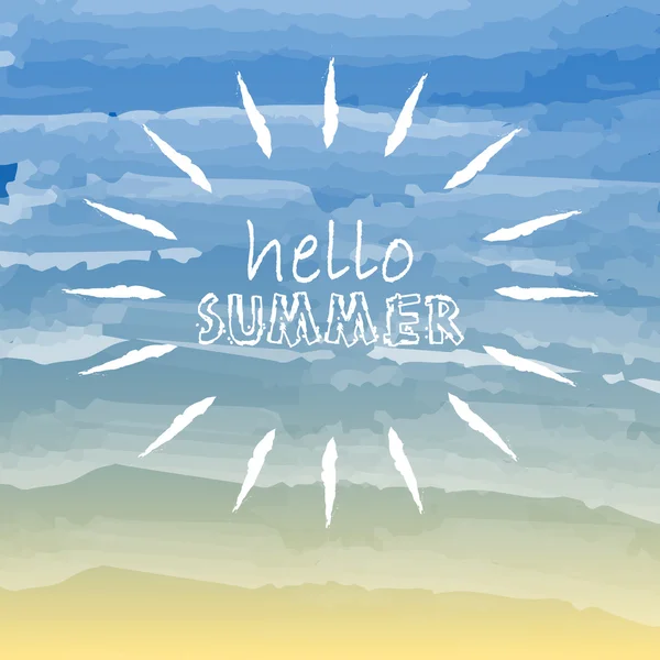 Hello summer with sun — Stock Photo, Image