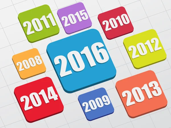 New year 2016 and previous years — Stock Photo, Image