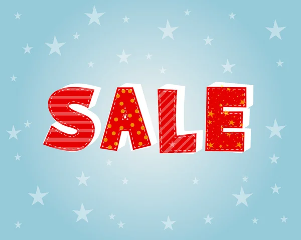 Winter sale with stars poster — Stock Photo, Image