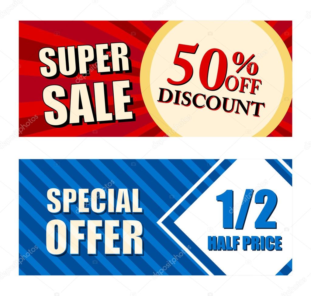 50 percent off discount super sale and special offer half ...
