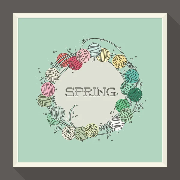 renkli boncuklar ile soyut bahar tasarım. vektör çizim