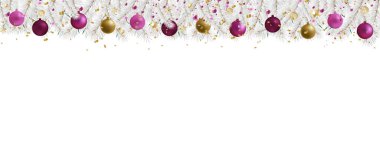 Noel Oyuncakları Saydam Arkaplanlı FireTree Sınırı