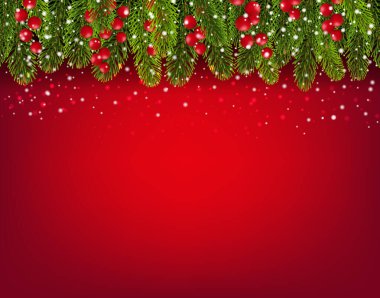 Yeni yıl kartpostalında firavun ağacı çelenkleri ve metin var.