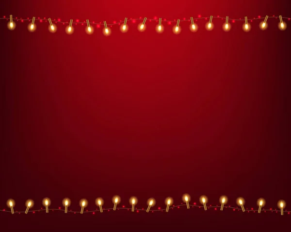 Xmas Banner with Christmas Garland — стоковий вектор