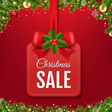 Noel Ağacı ile Noel İndirim Etiketi