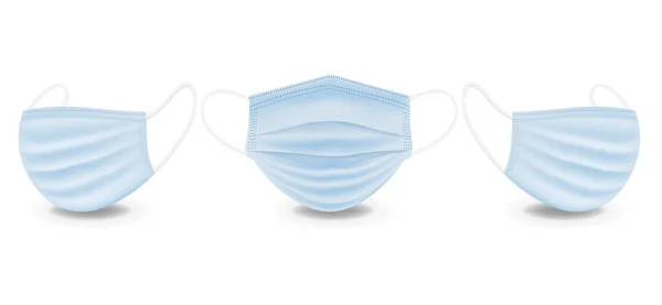 Banner de máscara médica con fondo blanco — Vector de stock