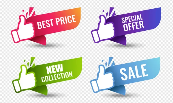 Best Price Labels Big Set Transparante achtergrond — Stockvector